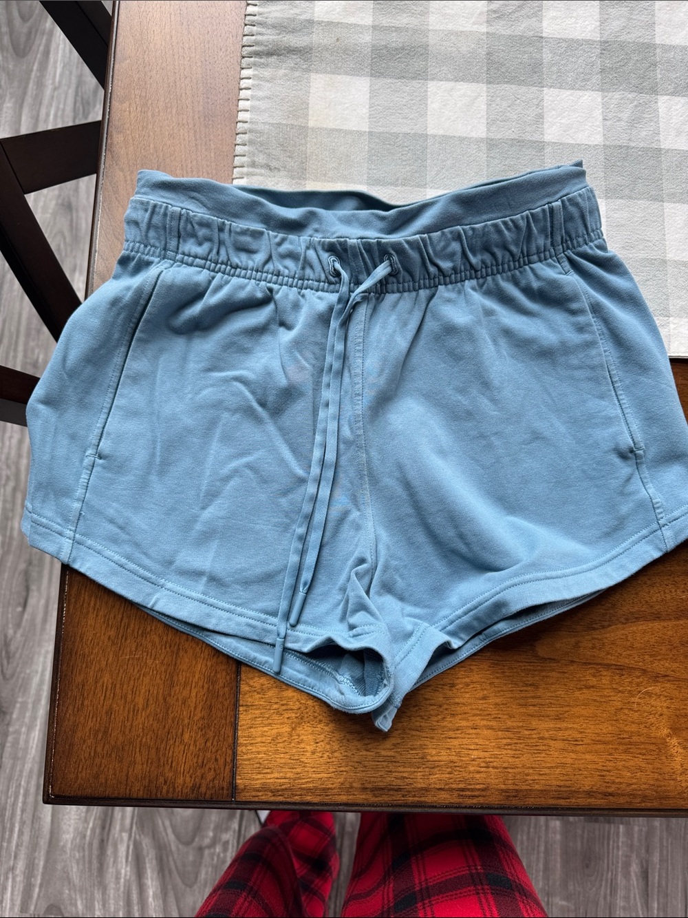 lululemon athletica Light Blue Drawstring Athletic Shorts
